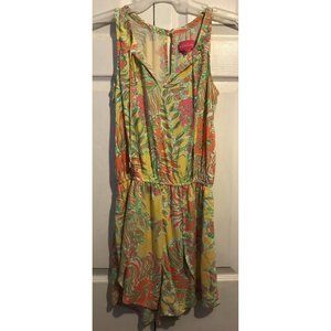 Lilly Pulitzer Challis romper Target yellow pink green size xs